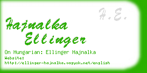 hajnalka ellinger business card